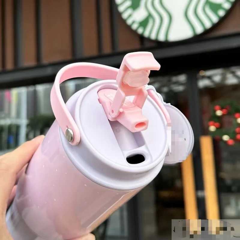 Vacuum thickened progressive color cup stainless steel hot cup large capacity water cup portable charging car cup Y241114