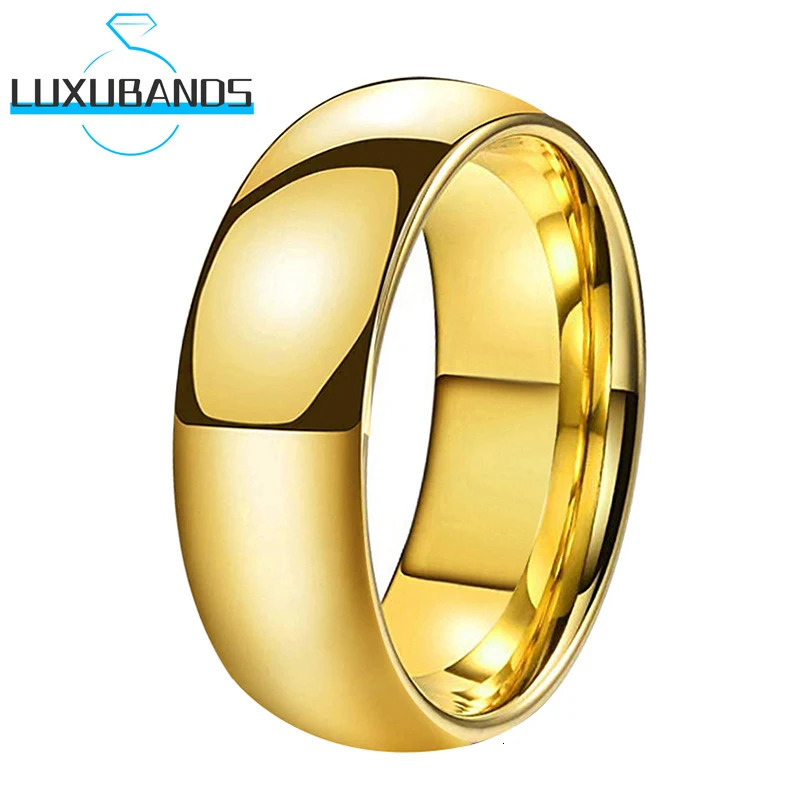 Marriage Rings For Couples Tungsten Carbide 8mm Domed Bands Men Accessories 2mm Womens Jewelry Engagement Ring Comfort Fit 240401