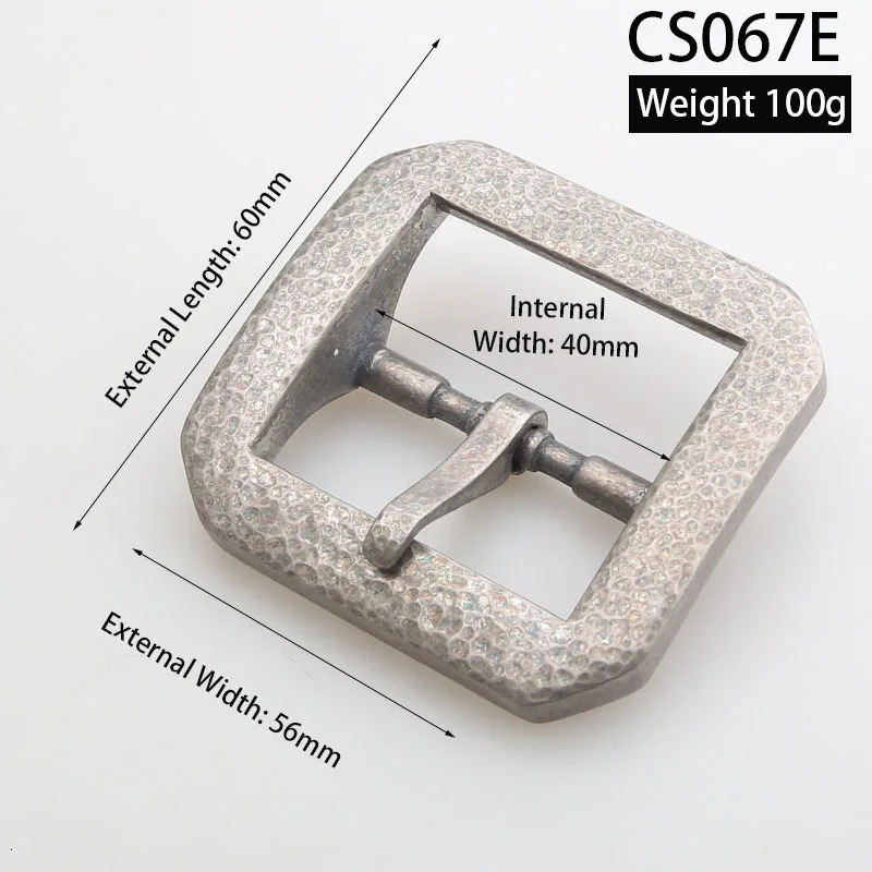 Solid Brass vintage Metal Belt Buckle 40mm Mens Stainless Steel Single Pin DIY Leather Craft 240401