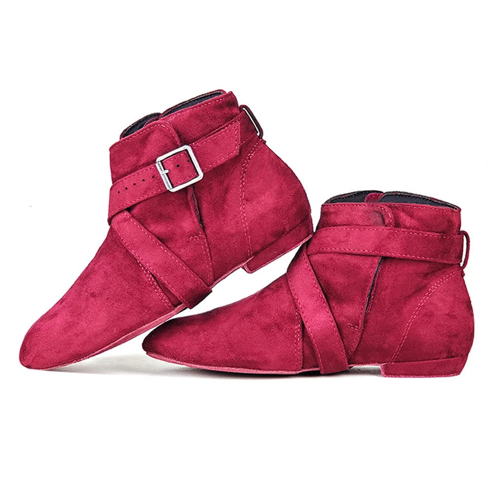 Jouncing Urban Soul Short Tube Ethnic Dance Women Line Dancing Women Dancing Salsa Western Country Suede Long Dance Boots 241113