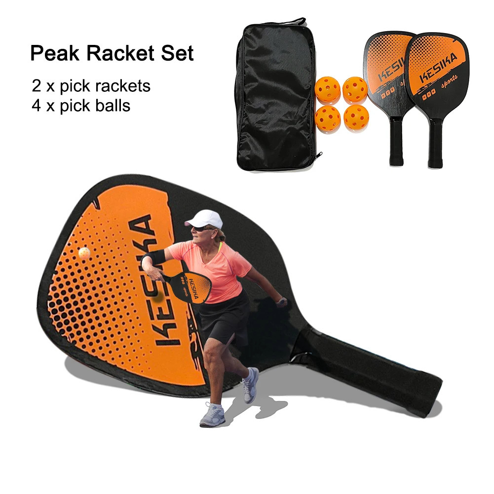 Pickle Paddles Rackets Set Pickleball Balls with Carrying Bag For Men Women Racquet 4 Pickleballs 240401
