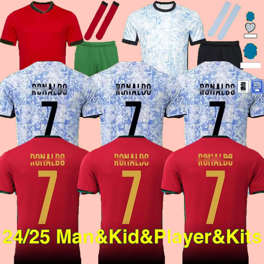 2024 Euro Cup Soccer Jerseys Men Kids Kit 24 25 Portuguesa Soccer Jerseys RONALDO B.FERNANDES JOAO FELIX FERNANDES Player Fan Football Shirt