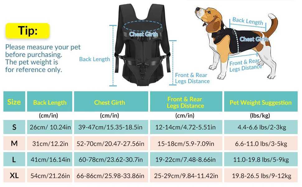 Dog Car Seat Covers Pet front carrier adjustable hands free dog backpack suitable for small dogs breathable cats outdoor travel carriers