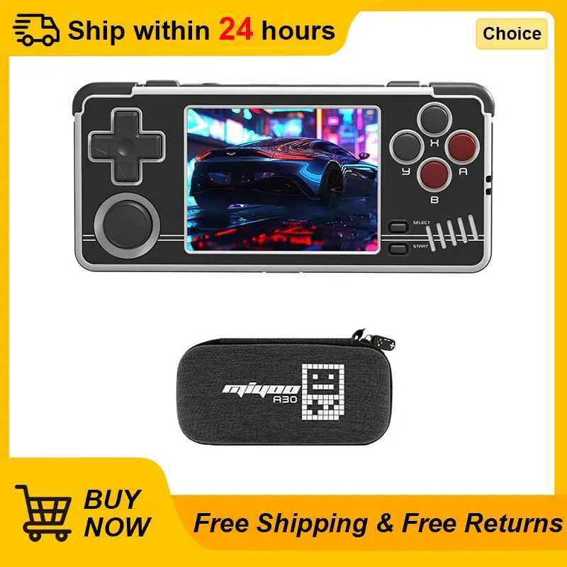Game machine MIYOO A30 Retro Handheld Game Console 2.8 IPS HD Sn Linux System WIFI Mini PS1 Open Source Portable Game Player With Case Z241113
