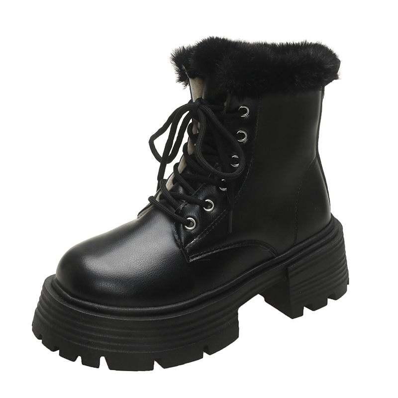 2024 new free shipping designer boots for womens black white Winter velvet insulation martin boots size 35-40