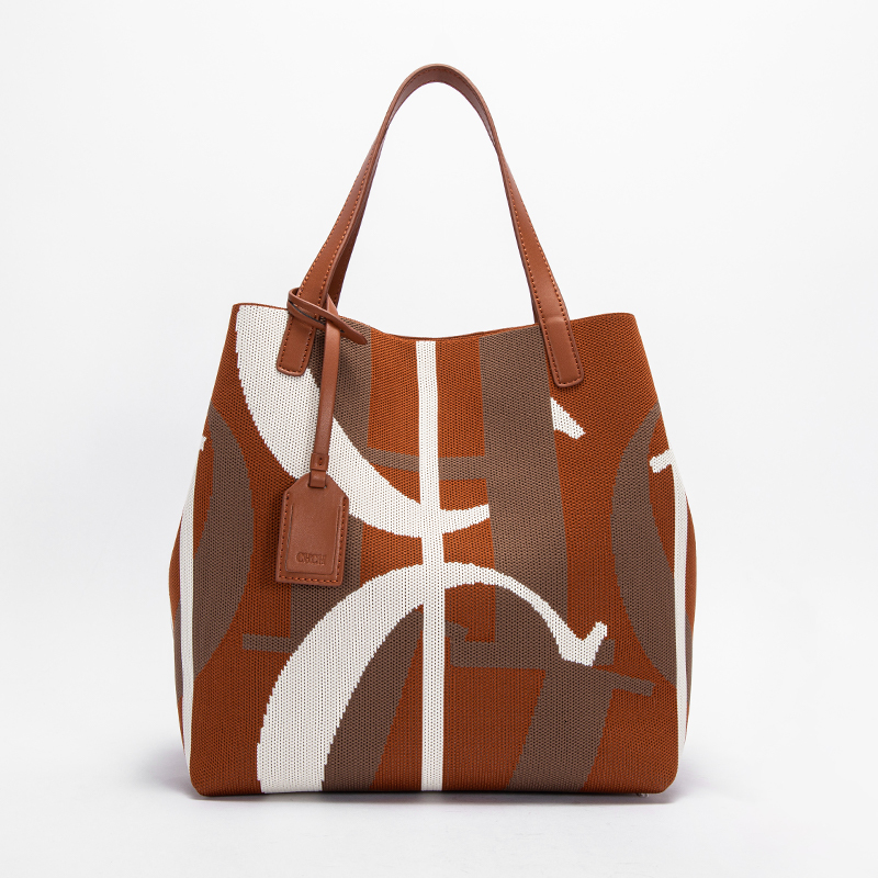 Fashionable Classic New Solid Color Outer Bag Women's Exquisite Handcrafted Weaving Large Capacity Handbag Cotton Fabric