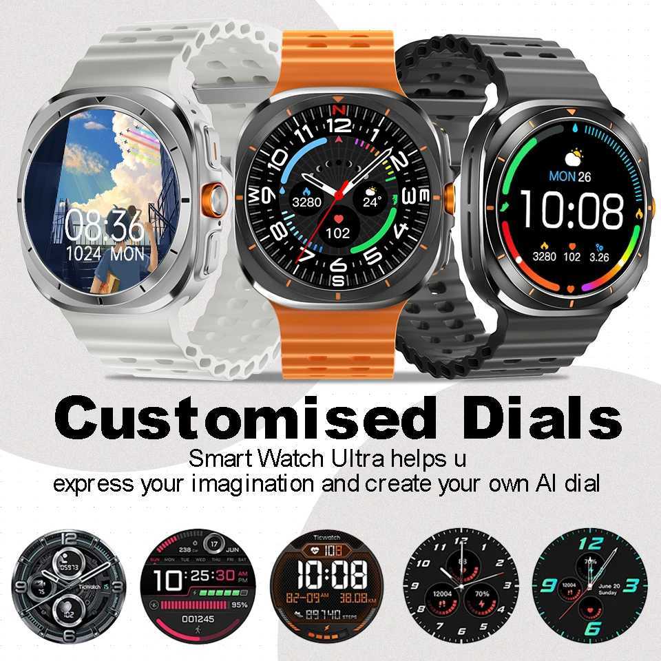 Suitable for the new Galaxy smartwatch 7 tra mens AMOLED Sn 100+Mti function sports fitness tracker Health Wen smartwatch Y241114