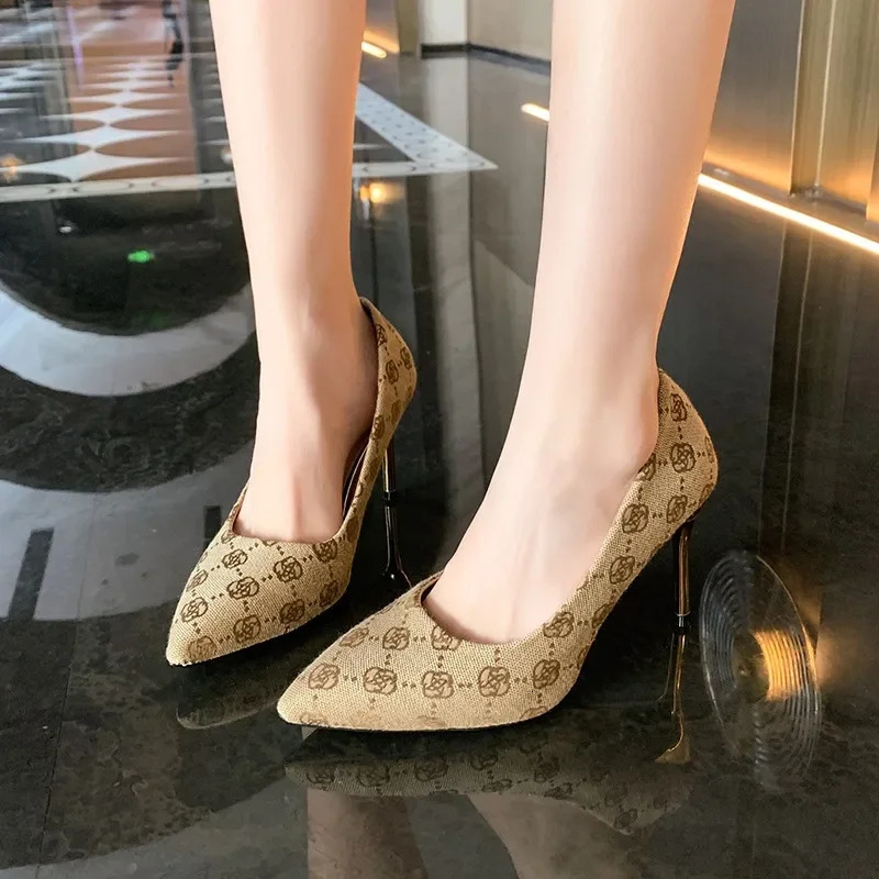 2024 Summer New Sexy Point Shallow Mouth Womens High Heels Elegant Stiletto Party Shoes Design High Heel Sandals Zapatos 241113