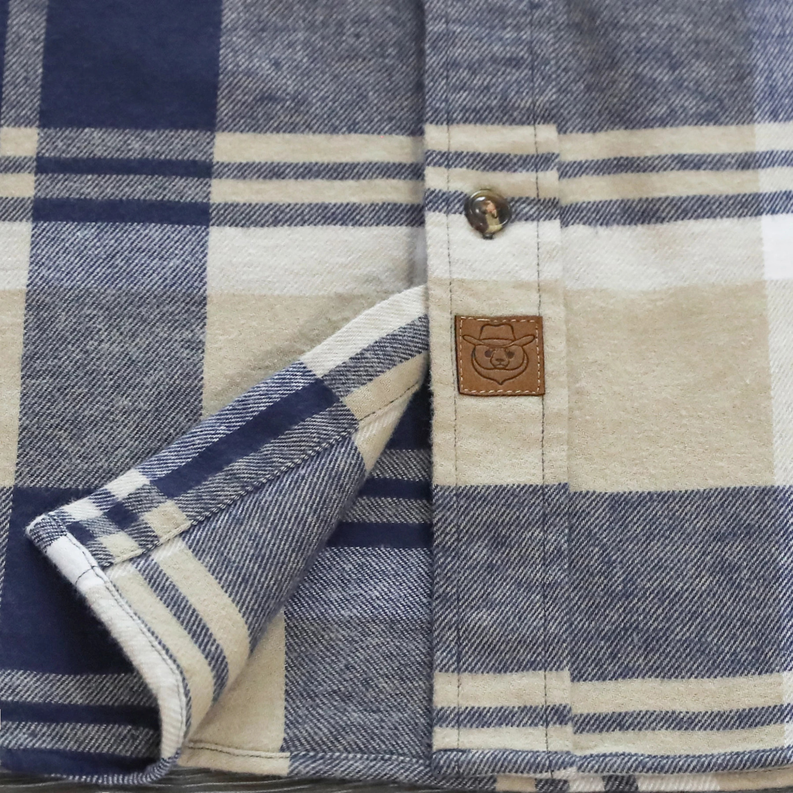 Dubinik mens flannel shirt long sleeved casual button down brushed 100% pure cotton 241113