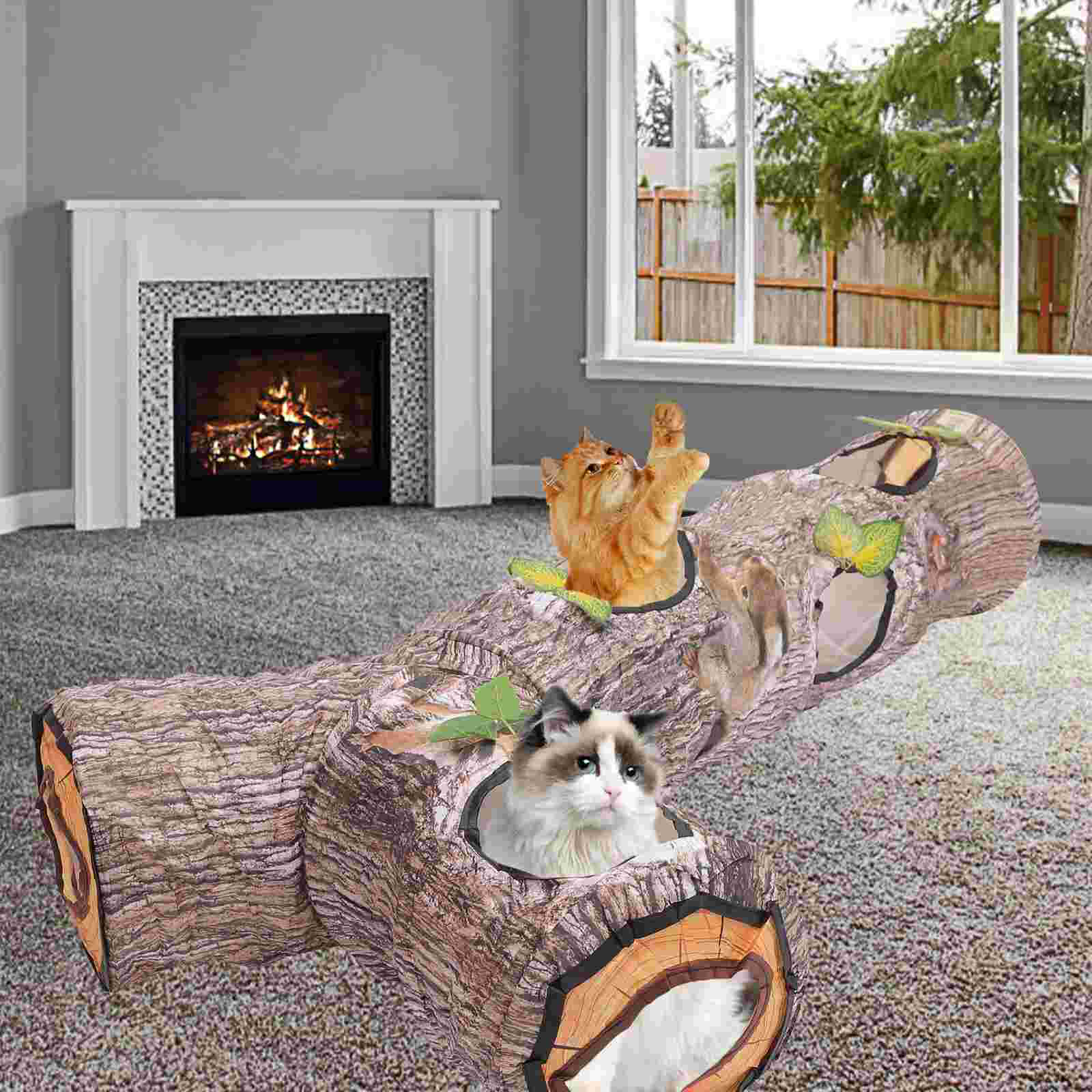 Cat Tunnel Toys Tunnels Tube Toy Hamster Pet Cats Indoor Rabbit Plush Play Way Bed House Maze Bunny Nest Kitten Scratching post