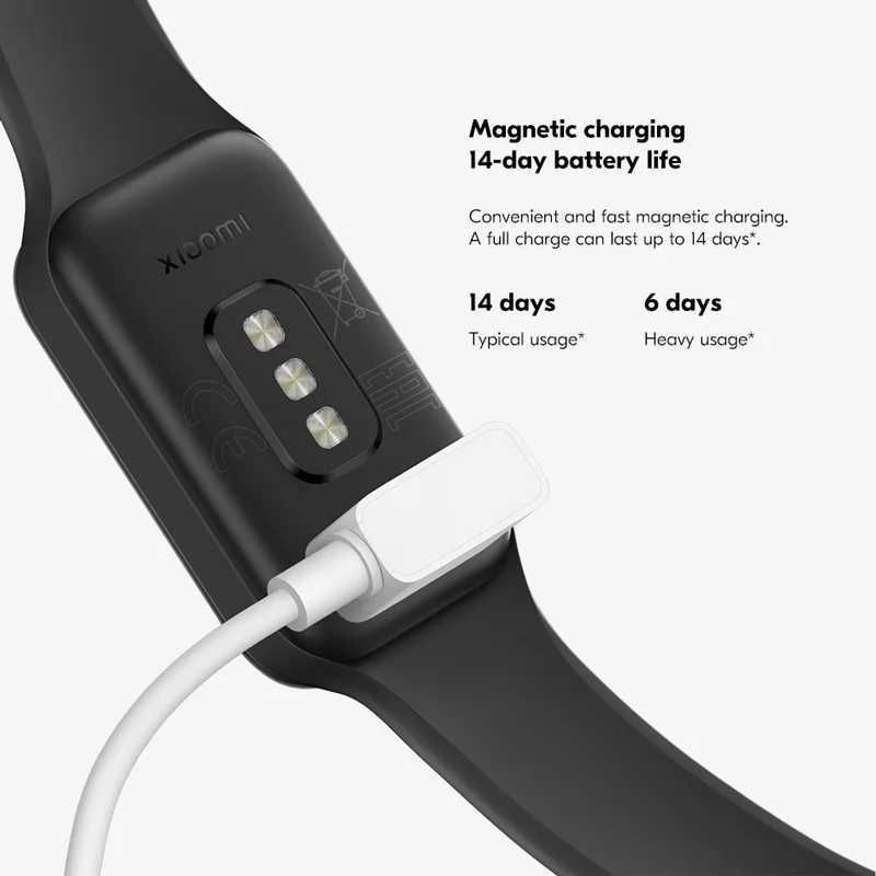 Xia Mi Band 8 Active Global Version Smart Bracelet 8 Color 1.47 LCD Display 50+Sports Mode Blood Oxygen Monitoring Wristband Y241114