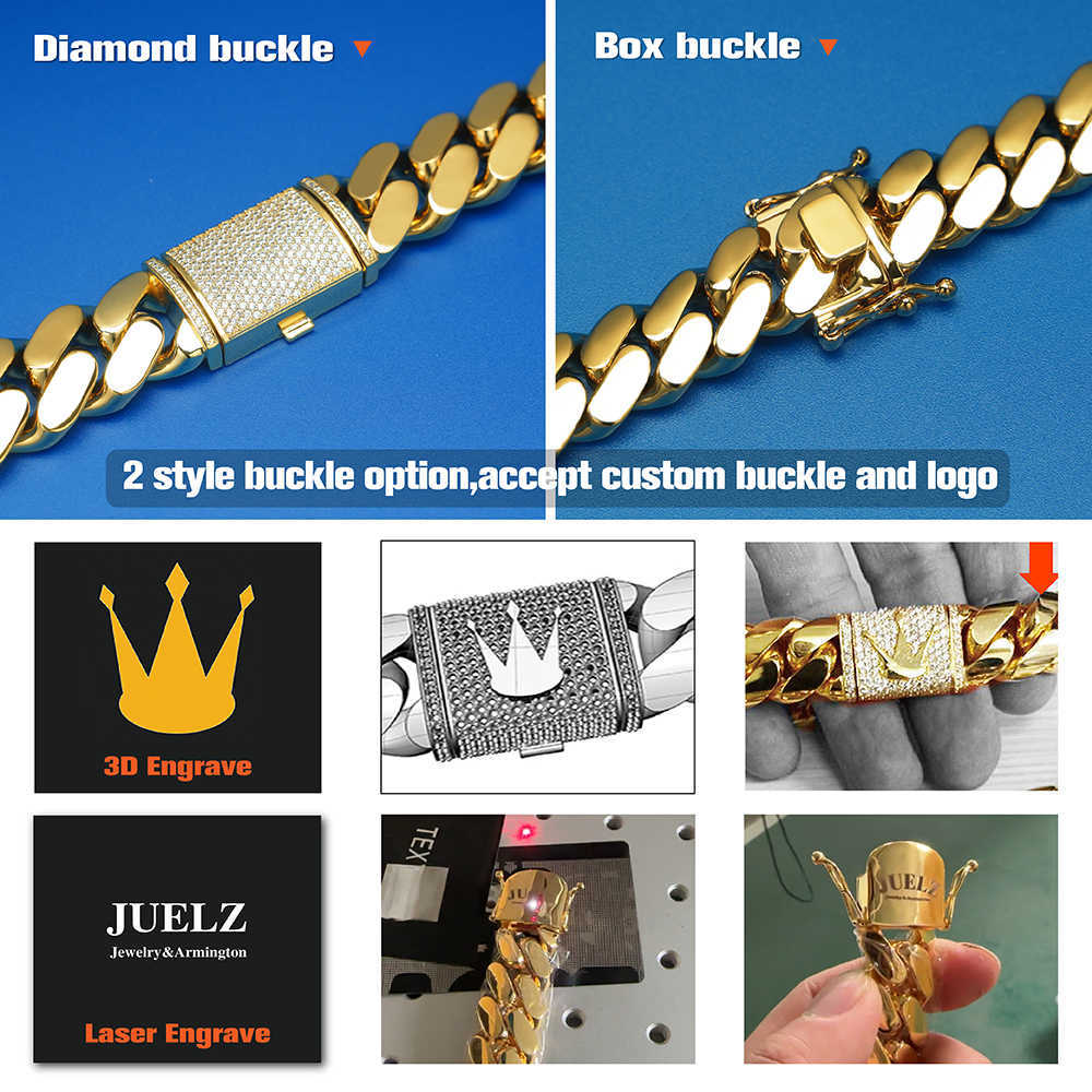Necklace Miami Cuban Chain 18k Gold Custom Gold Cuban Link Chain 24k Gold Cuban Miami Chain 20mm