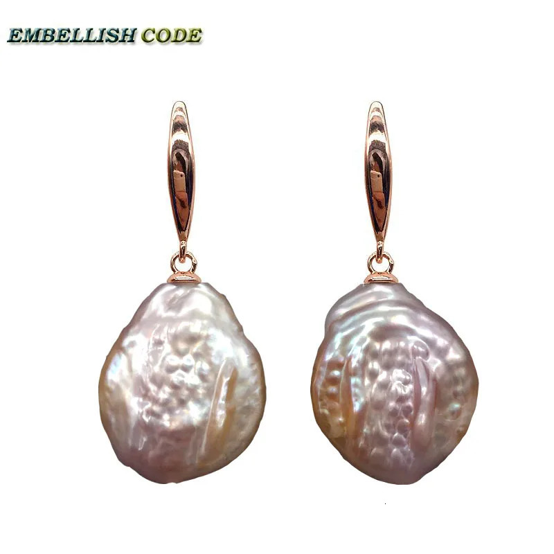 Special Rainbow Baroque Pearl Declaration Necklace Bracelet Hook Earring Set Rose Gold Plated Peach Colored Flat Coin 241115