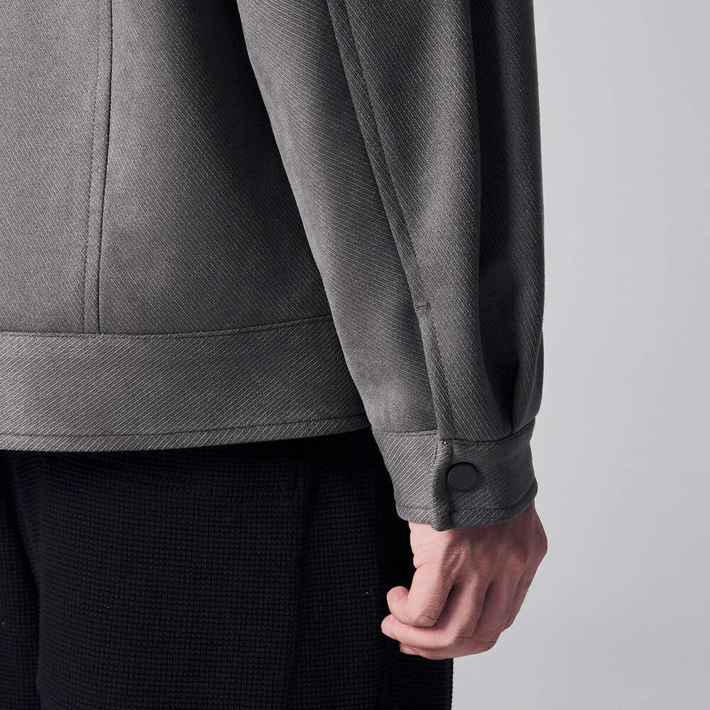 Momaike Imitation Suede Executive Jacket For Men 2024 Autumn New Collection Men's Coat 81210