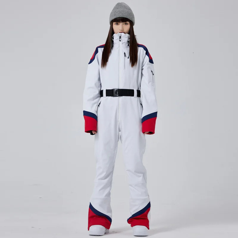 New One-Piece Suit Winter Slim Double Snowboarding Outdoor Waterproof Warm Ski Equipment Snow Clothes Snowsuit Women