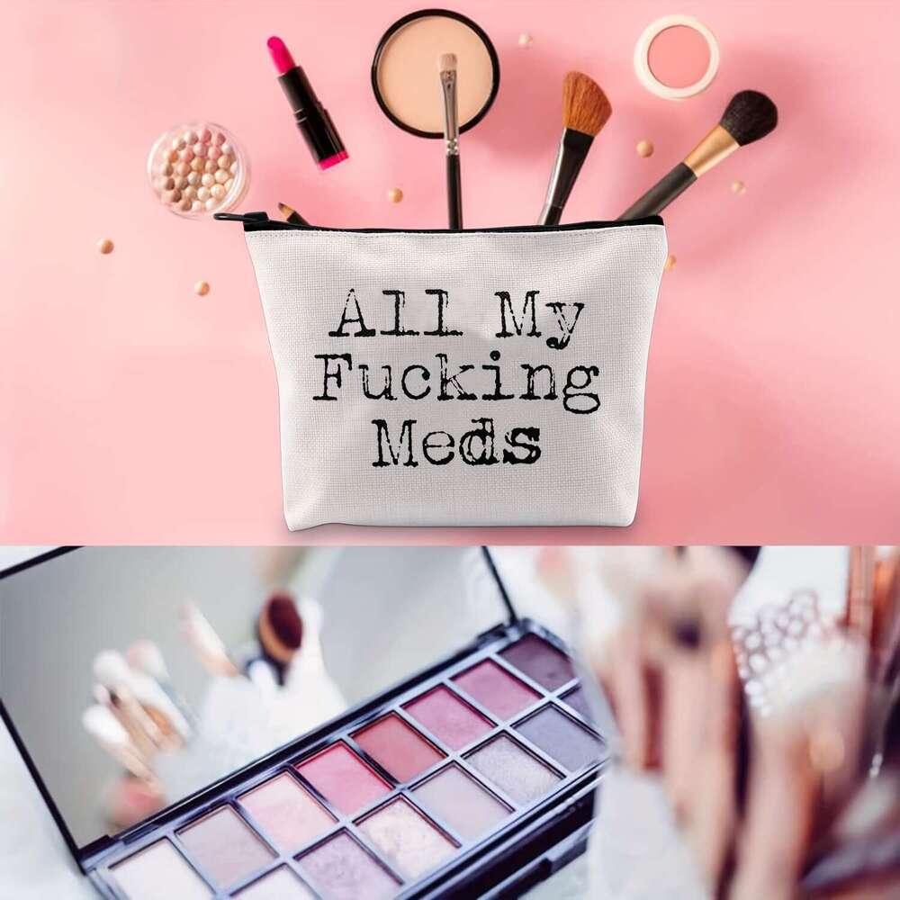 Zocigifts Compact Travel Pill Organizer - Unisex Canvas Medication Bag, Perfect For First Aid & Cosmetics, Ideal Health Gift