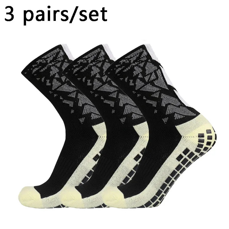 3 pairs Men Women Camouflage Soccer Socks Breathable Sports Silicone Anti Slip Grip Football 241114