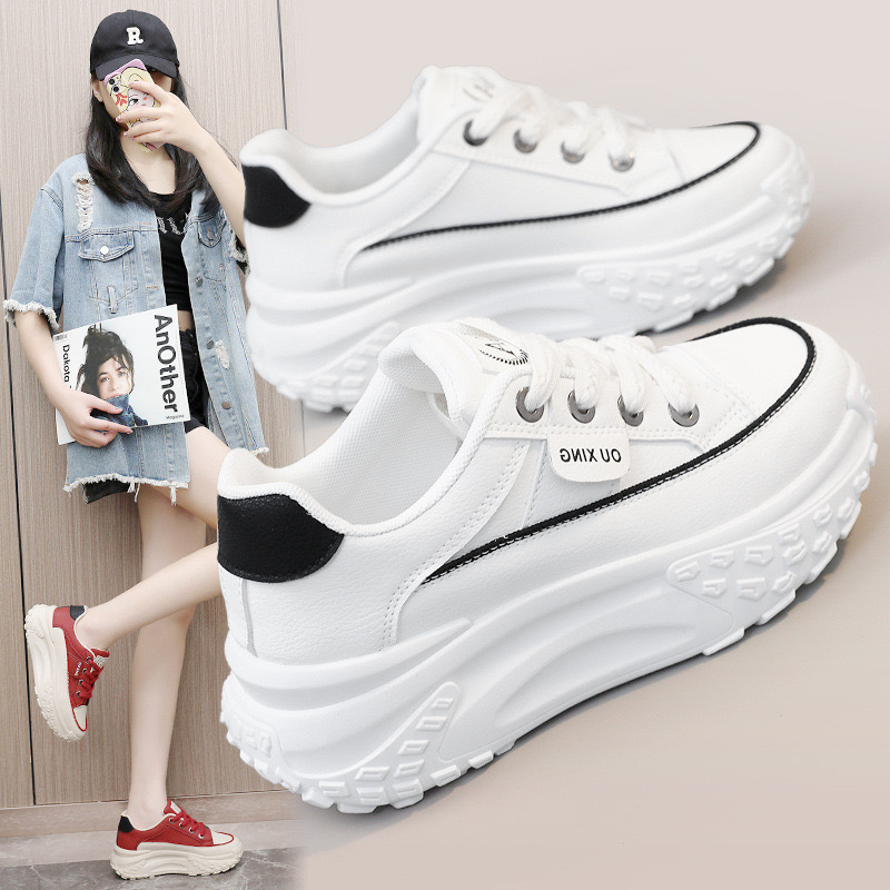 Unique Thick soled Canvas 2024 Spring New Little New White Versatile Board Elevated Casual Shoes