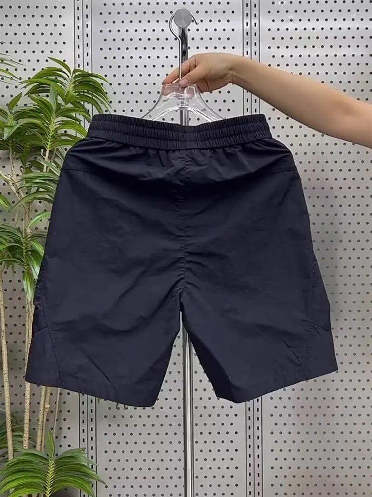 Men's Shorts Cargo Summer Thin Loose Multi-pockets Fifth Pants Quick Dry Male 2024 Men Bermuda Korean Fashi