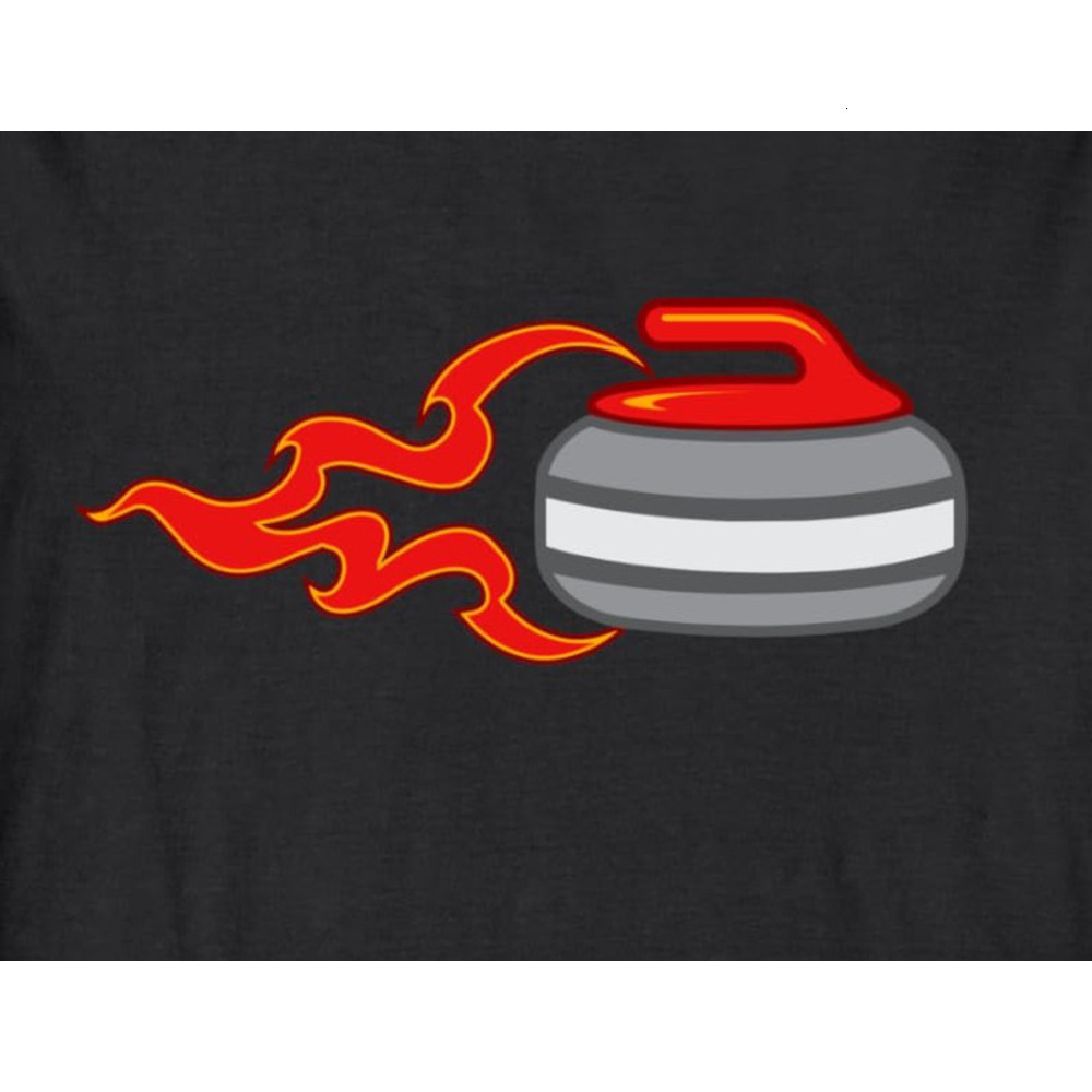 Long Sleeve Shirts for Men sweatshirt Curling Sweep Stone Funny Trendy, Ice Sports Long Sleeve T shirt Tee Streetwear Casual tops clothes cool