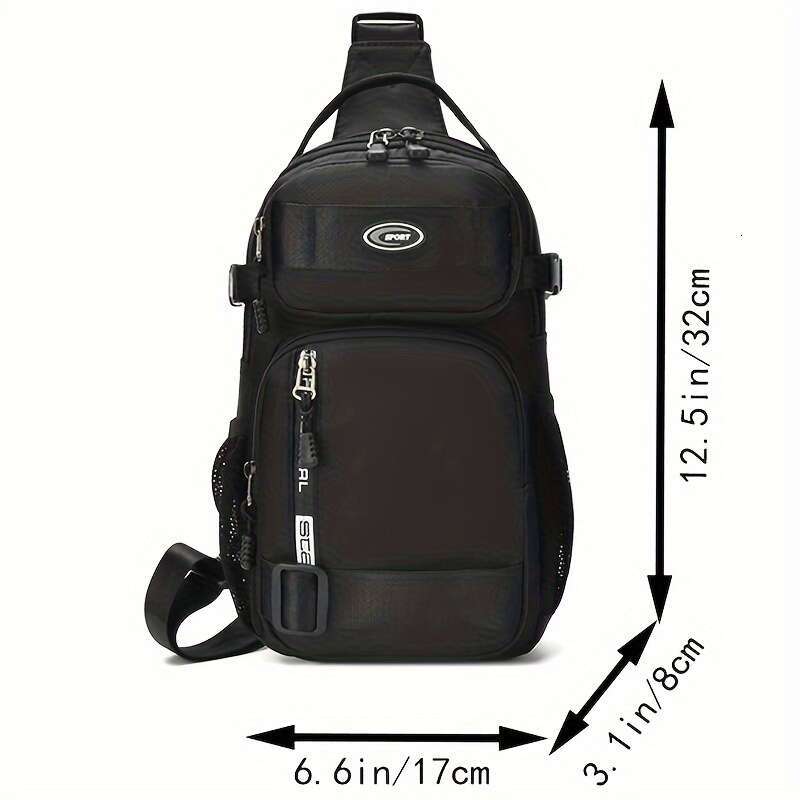 1 large capacity men's chest multifunctional bag, small travel sports crossbody bag
