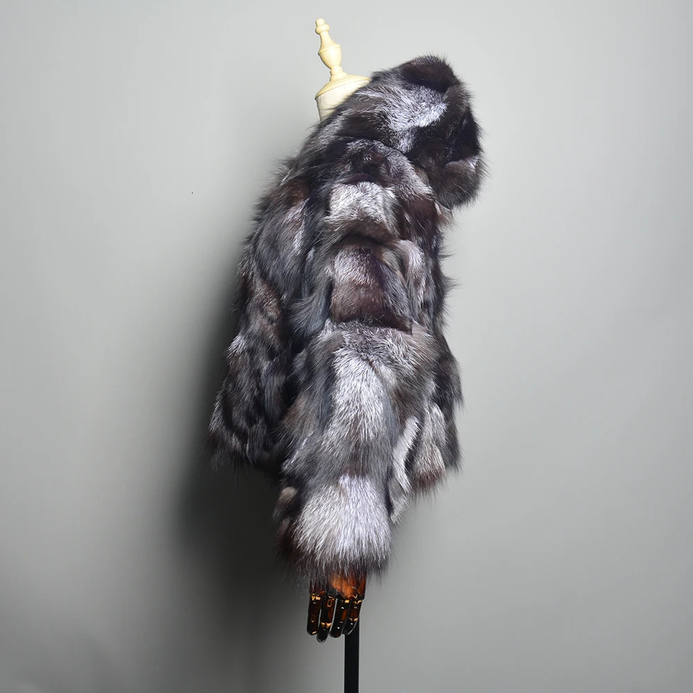 2024 Winter Women Real Fur Coat 100 Natural Jacket Collar Fashion Thick Warm Lady Outerwear 241115