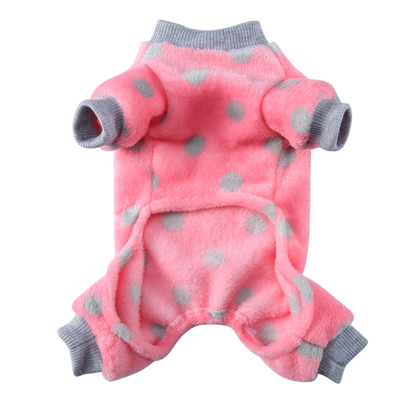 Fuzzy Veet Pamas Dog Winter Clothes for Small Dogs Girl Pet Jumpsuit Doggy Apparel Free shipping