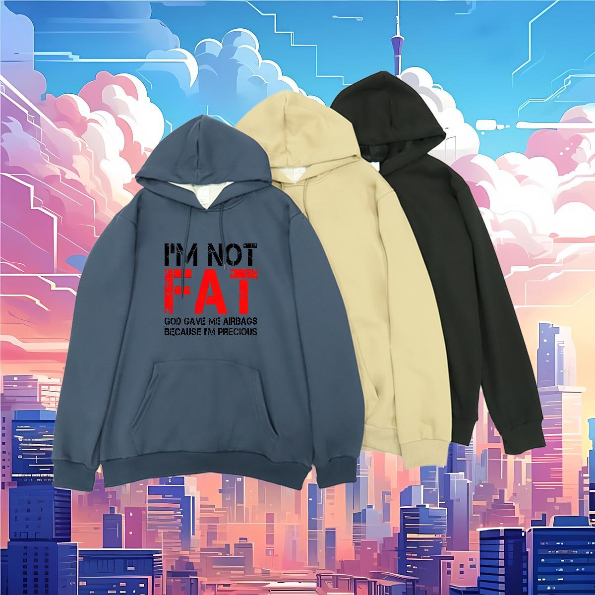 Classic Hooded Sweatshirt Breathable Loose Fit Hoodie Black White Top Hoody Warm Fleece Autumn Winter Casual