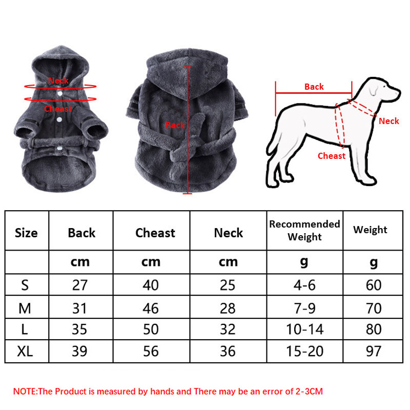 Velvet Dog Pajamas with Hat Dog Sweater Fuzzy Plush Onesie Soft Cat Apparel Pet Clothes Winter Outfit Doggy Pjs Puppy Jumpsuit for Small Dogs Cats