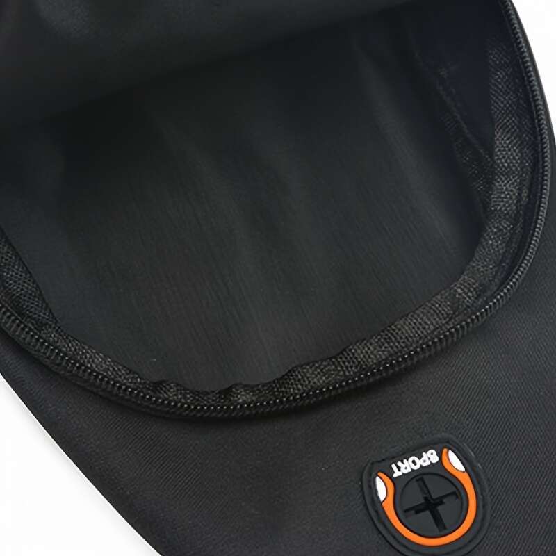 Nylon Casual Sg Crossbody for Men, Adjustable Strap Multipurpose Chest Bag with Headphone Jack, Large Capacity Shoulder Bag, Durable Zippered Sports P