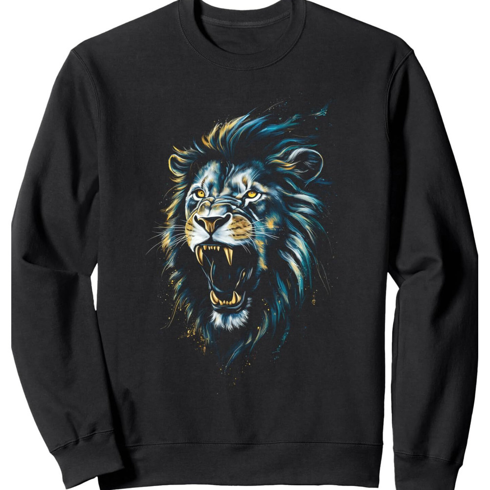 Long Sleeve Shirts for Men sweatshirt Lion Pride Roaring Mane Predator Animal Lover Design Graphic Sweatshirt T shirt Tee Streetwear Casual tops cloth