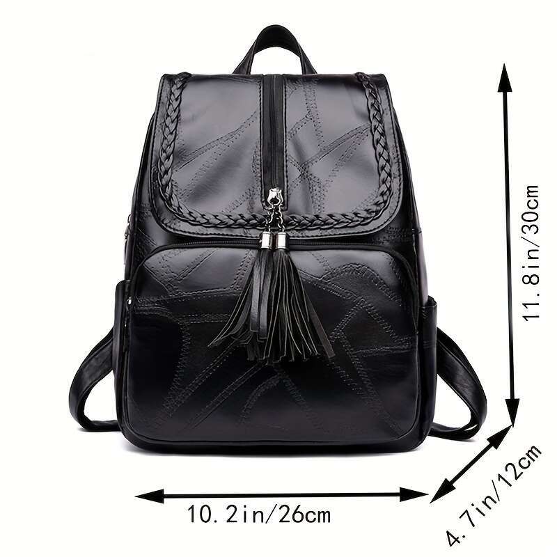 Women's New Soft PU Leather Student Bag, Lady Travel Backpack (Zipper Direction Assorted Varieties)
