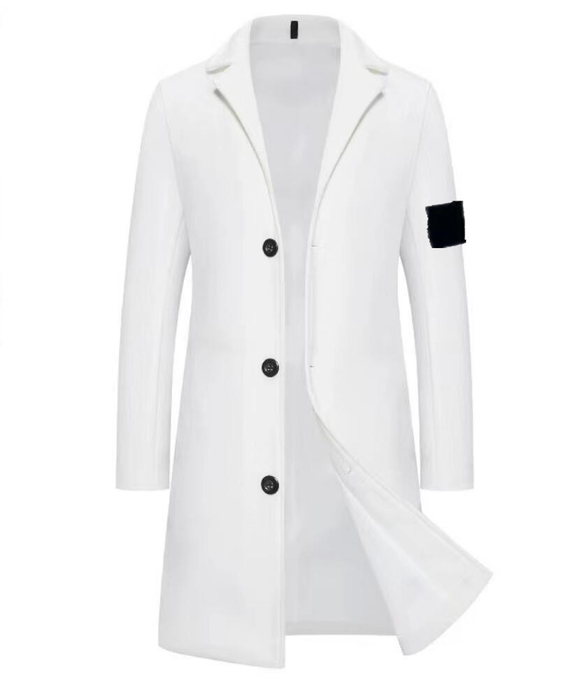 stones Fashion solid color casual lapel double-breasted woolen coat's long-sleeved cardigan winter jacket for men jackets