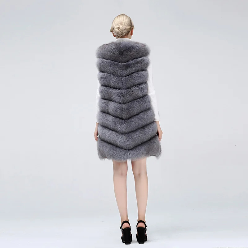 Natural Fur Coat 100 Real Vest Jacket Womens Pretty Warm Coats 241115