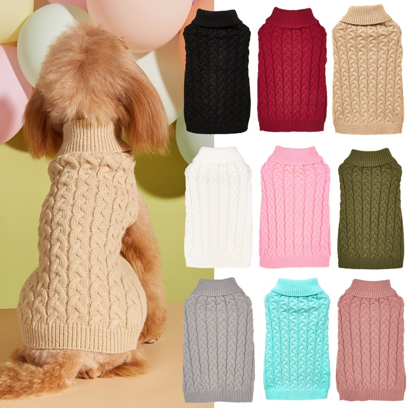 Dog Sweater Chihuahua Clothes Dog Sweaters for Small Dogs Girl Boy Teacup Dog Yorkie Turtleneck Knitted Sweater Pet Clothes Fall Dog Clothes