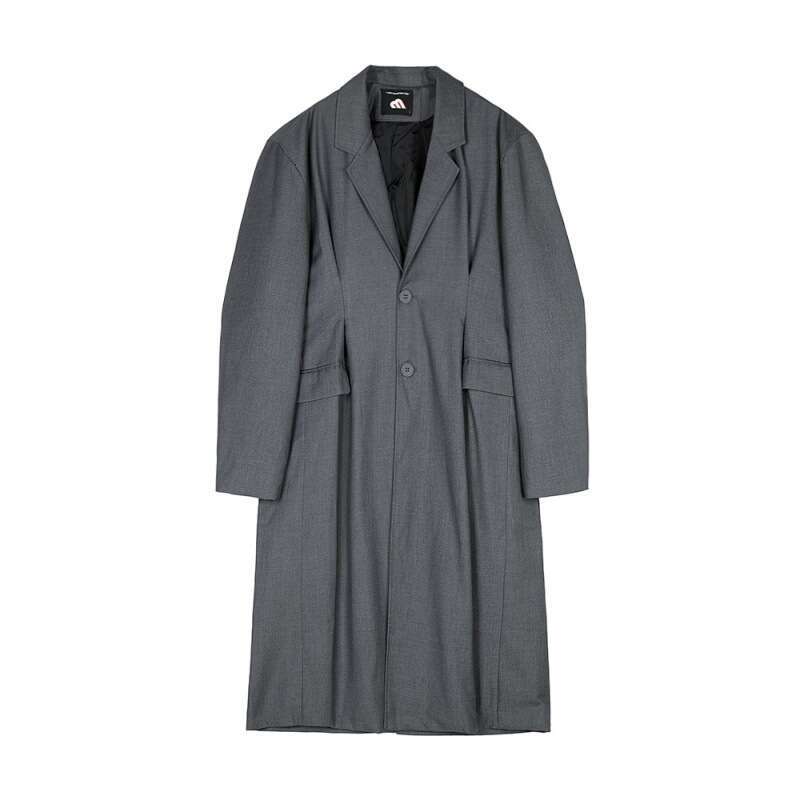 MYQ Trench Mid To Long Autumn New Style Men's Korean Version Trendy Loose Over The Knee Suit Collar Coat Jacket
