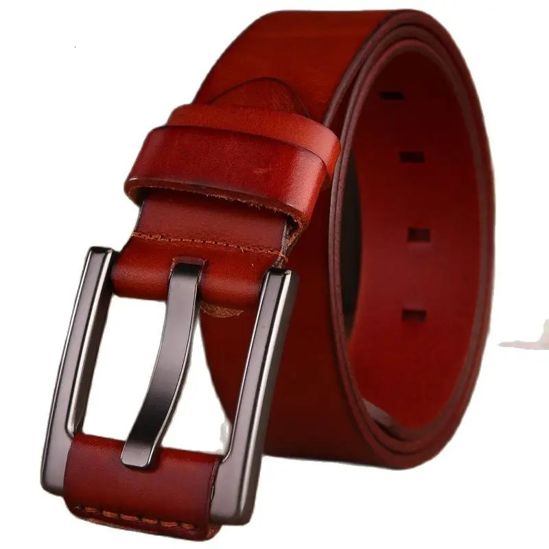 Mens High Quality Full Grain 100% Genuine Leather Natural Soft Strap Camouflage Girl Brown Wide Cowboy 130cm 241115