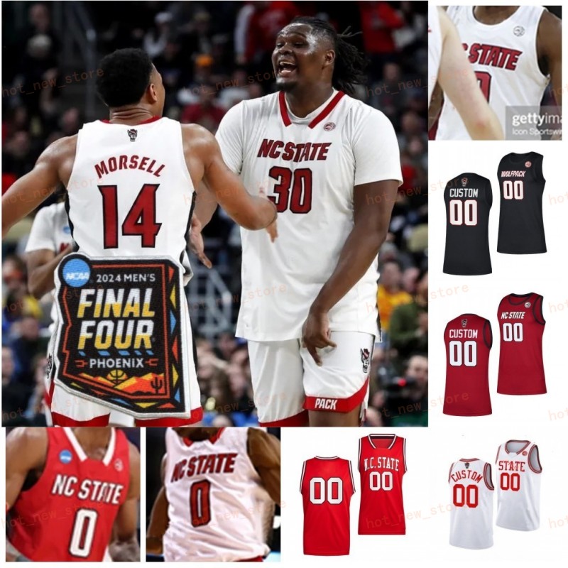 2024 Final Four 4 Patch Jersey NC State Wolfpack Basketball NCAA College DJ Horne DJ Burns Jr. Casey Morsell Jayden Taylor Mohamed Diarra Michael OConnell Women Youth