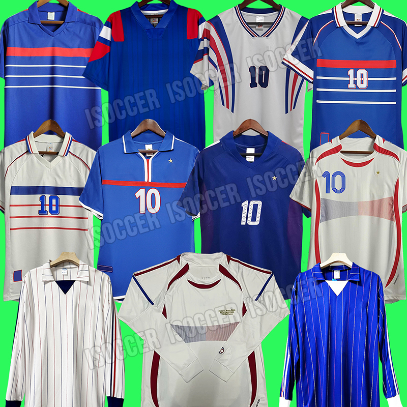 1998 RETRO 2002 ZIDANE HENRY soccer jerseys FRENCH 1996 2004 Platini Football 1984 shirt Trezeguet 1980 1982 2006 Deschamps Petit 2000 Pires Maillot de footbal