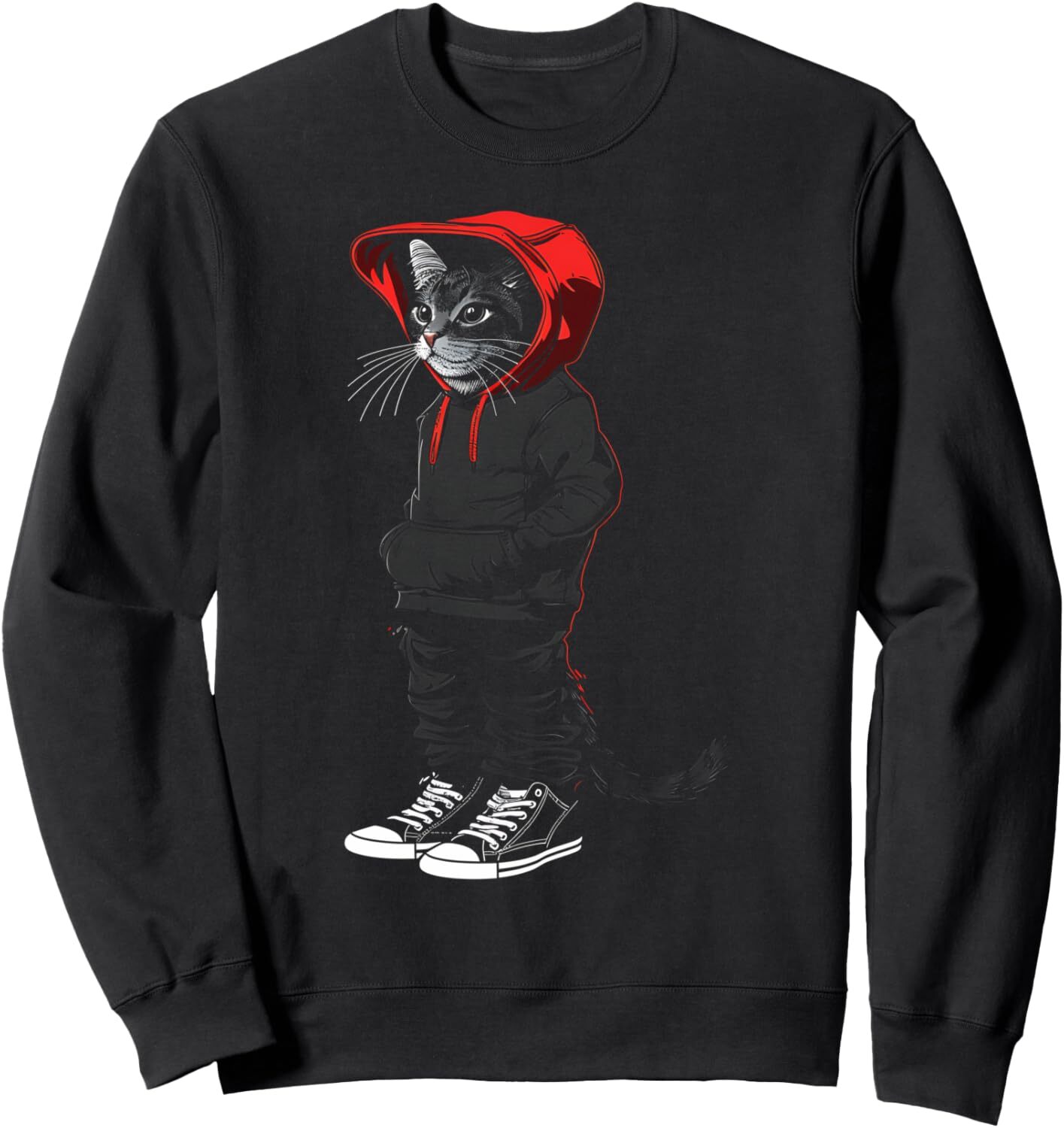 Long Sleeve Shirts for Men sweatshirt Cat Lover Cat Hipster Kitten Owner Design Graphic Tees Sweatshirt T shirt Tee Streetwear Casual tops clothes