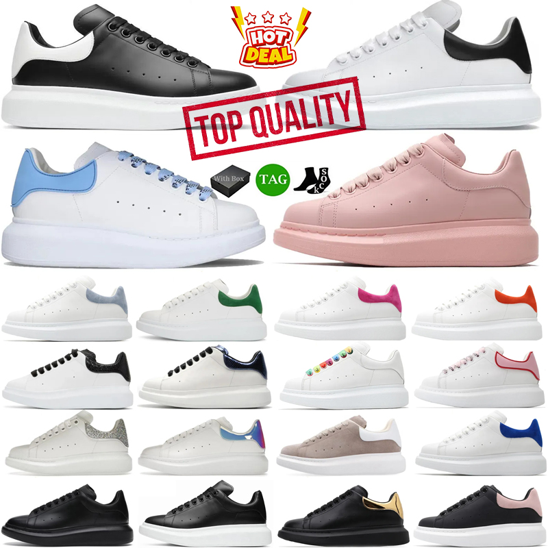 Casual shoes Leather Lace Up black white Sole espadrilles suede platform flat sneakers men women athletic Thick Sole Series White Shoes