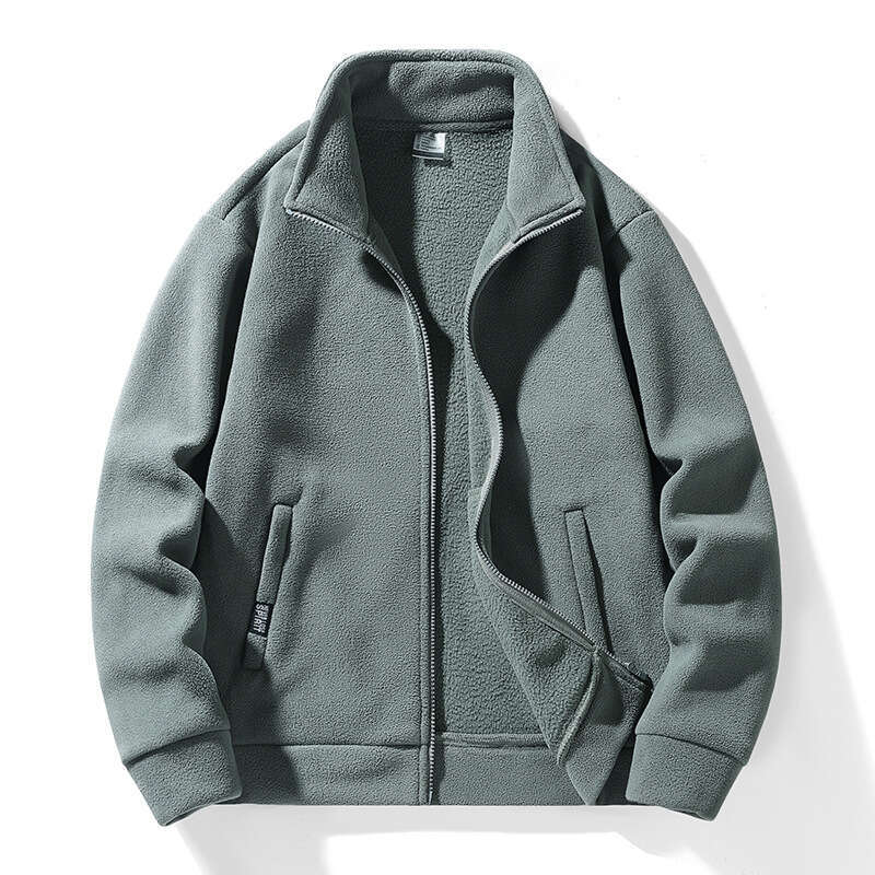 New For Men, Made Of Fleece Thickened Fleece, Hoodie, Men's And Women's Top, Stand Up Collar Cardigan, Casual Jacket