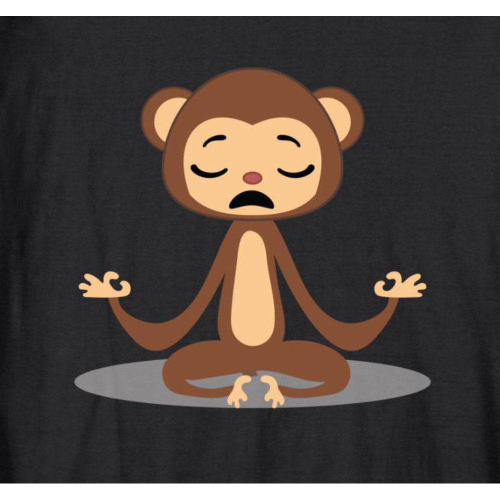 Long Sleeve Shirts for Men sweatshirt Meditating Yoga Monkey - Funny Spirituality Gift Long Sleeve Tee Streetwear Casual tops clothes fashion