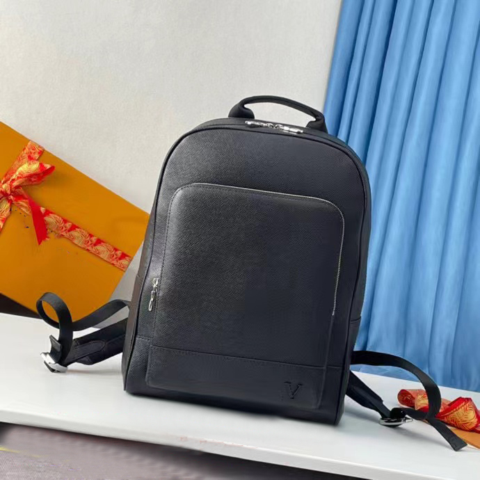 Designer Backpack Bag Men Luxury Bags Adrian Schoolbag bags With Zipper Genuine Leather Fashion Large Capacity Casual Traveling Backpack