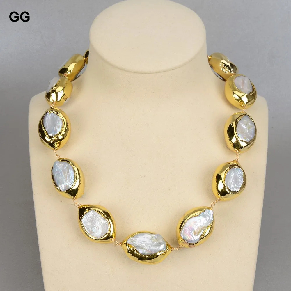 GuaiGuai Jewelry Natural Culture Baroque Kexi Pearl Necklace Kexi Pearl Gold Plated Bracelet Earring Set 241115
