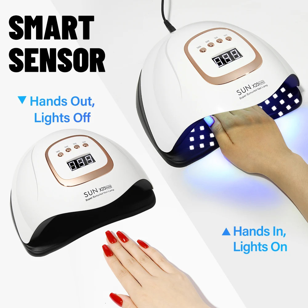 LED Nail Lamp 380W for Gel Nails Fast Curing Dryer with 81 LEDS 4 Timers Professional UV Light Home Salon Art Tools 241114