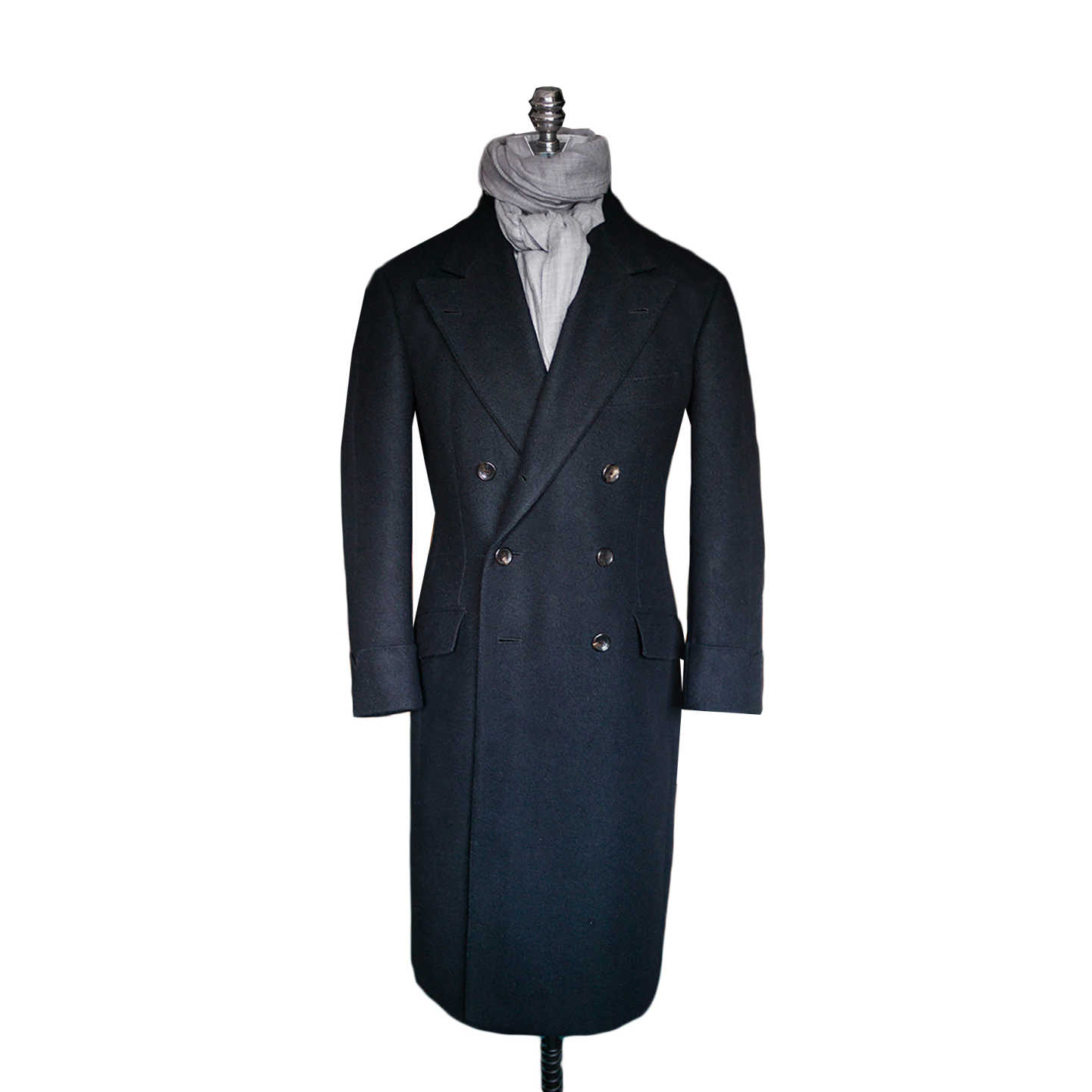 Simple Men's Overcoat Peaked Lapel Blazer Windbreaker Autumn Winter Special Design Woolen overcoat Custom Made Plus Size Jacket