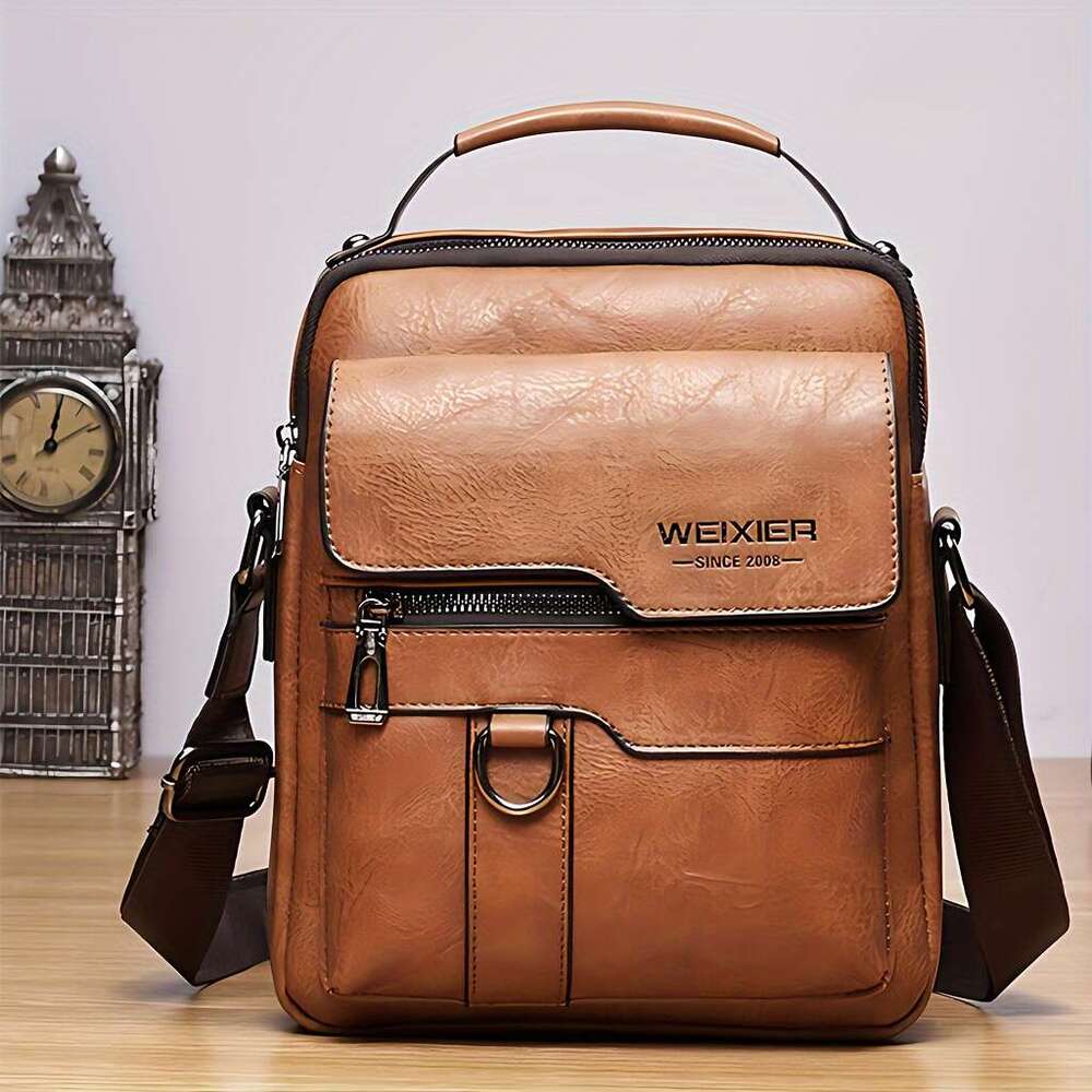 Men's Genuine Leather Crossbody Shoulder Bags Vintage Handbags Business Bag