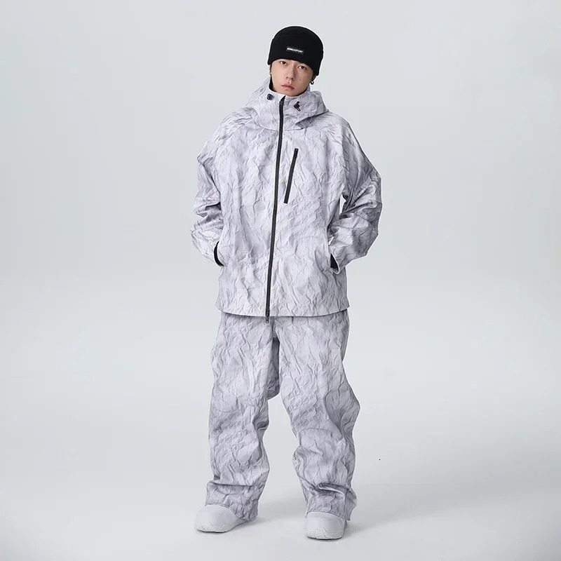 2025 Warm Winter Solid Skiing Woman Suites Hooded Windproof Waterproof Men Outdoor New Ski Sets Polyester Snow Zipper Sport Suit