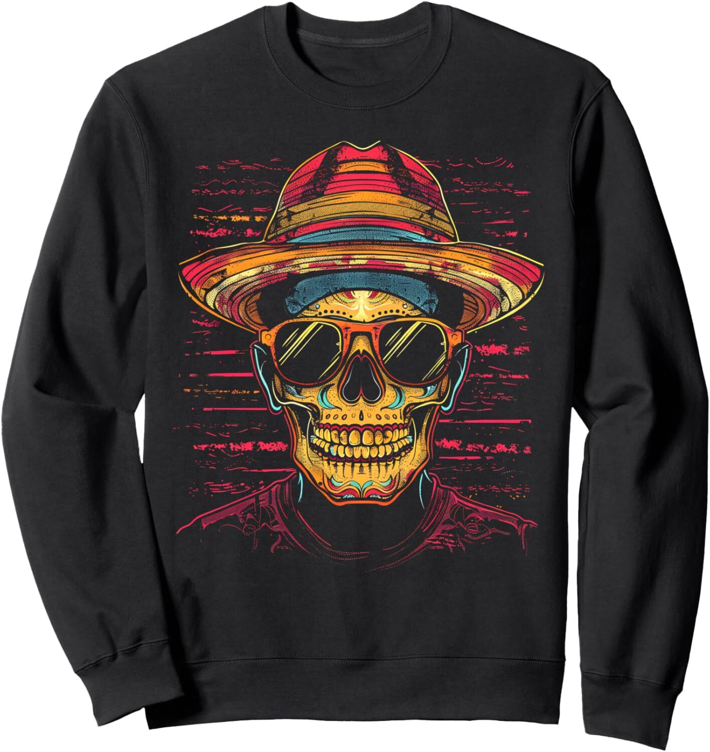Long Sleeve Shirts for Men sweatshirt Sugar Skull Day Dead Skeleton Halloween Costume Graphic Tees Sweatshirt T shirt Tee Streetwear Casual tops cloth